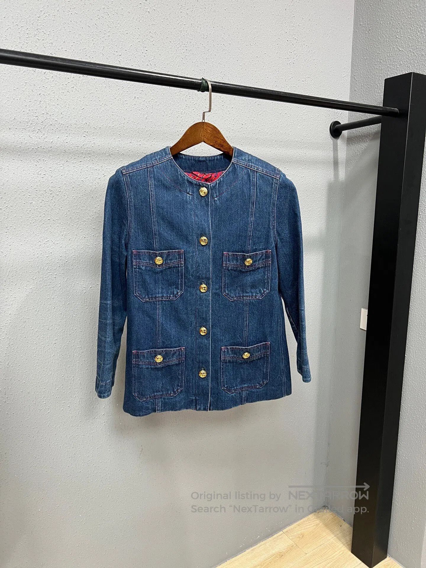 Gucci Gucci Gold Buttoned Denim Jacket. Size M / US 6-8 / IT 42-44 - 1 Thumbnail