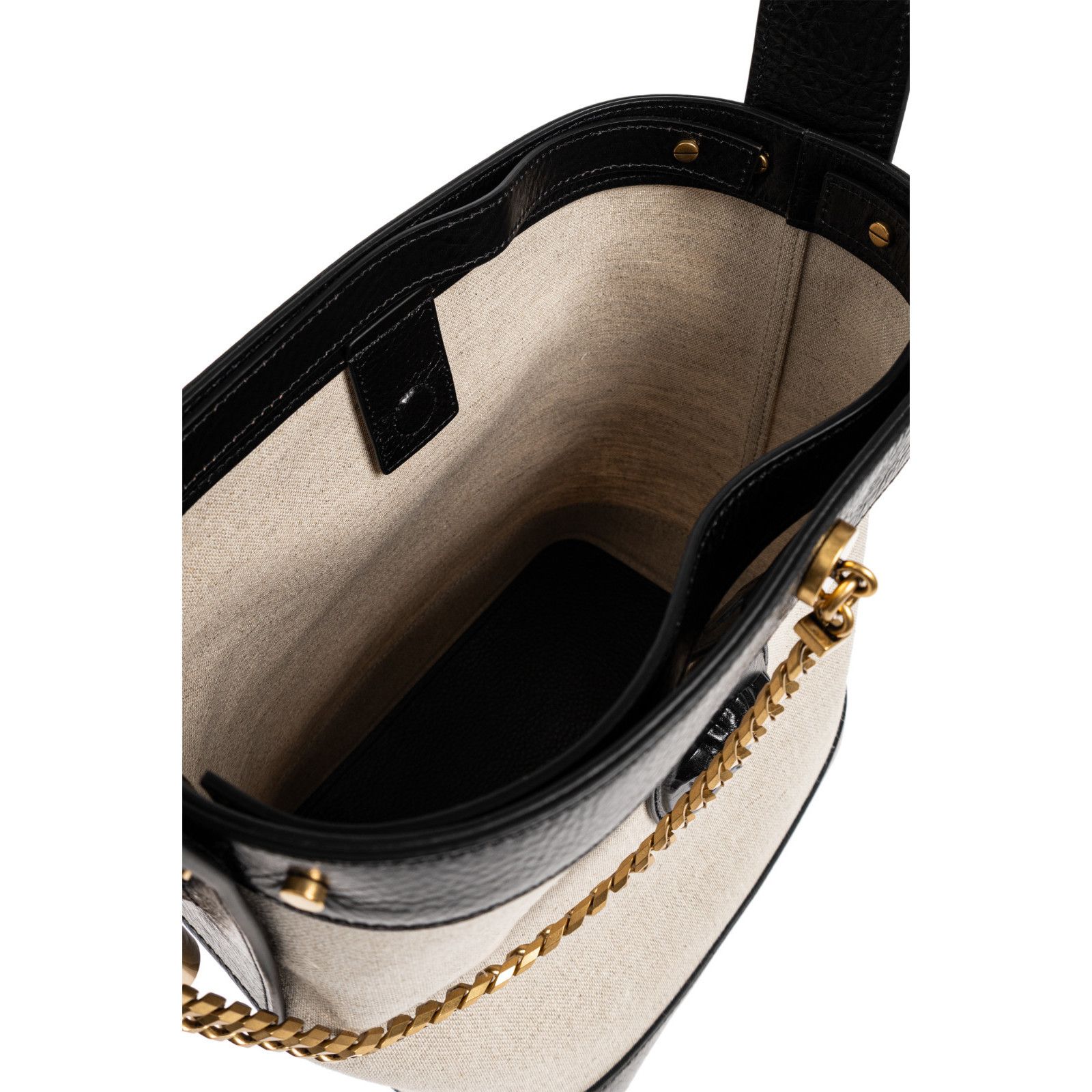 Versace VERSACE Pivot Small Black Canvas Bucket Bag New & Authentic Size ONE SIZE - 4 Thumbnail