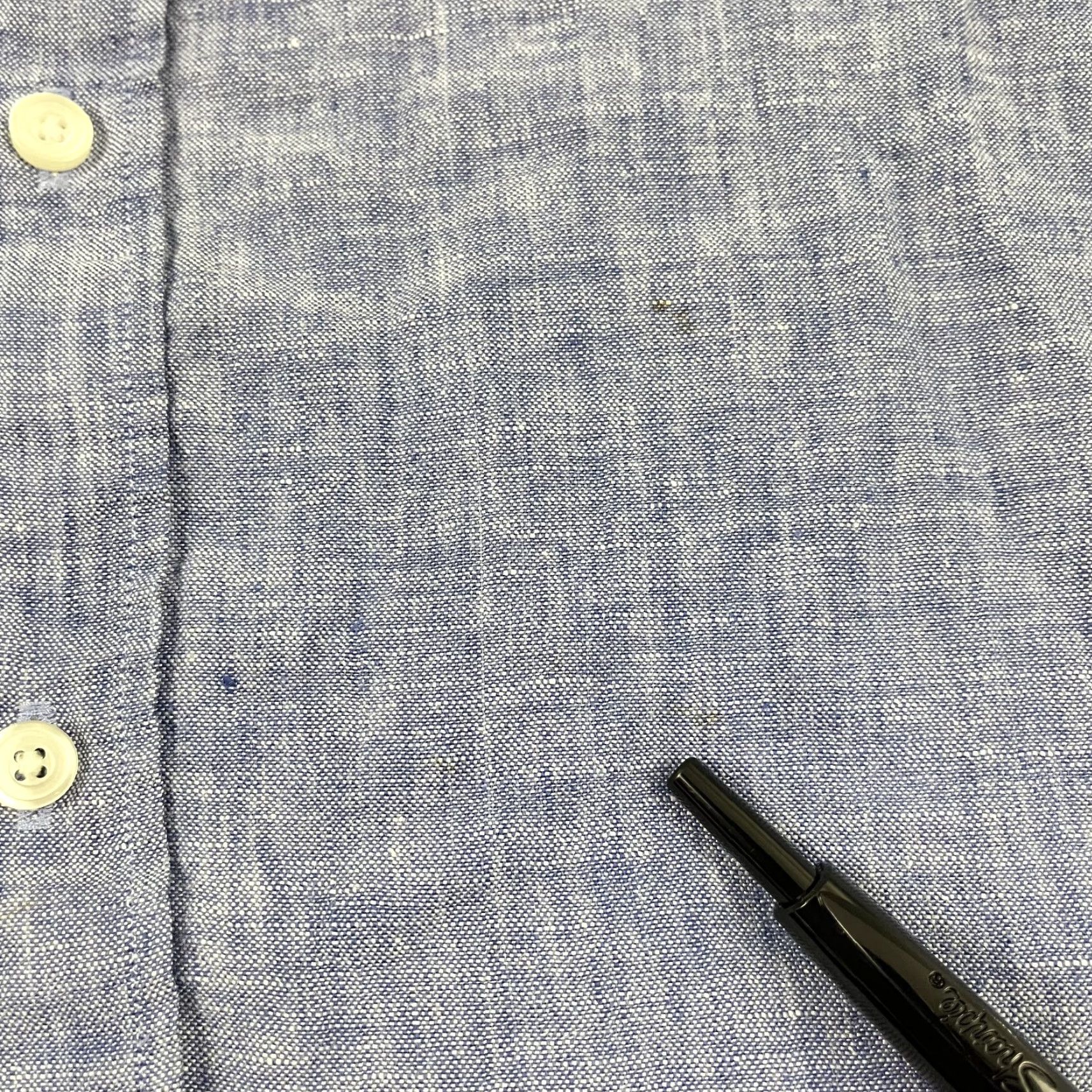 UNTUCKit UNTUCKit Shirt Mens L Blue 100% Linen Button-Up Short Sleeve Casual Summer Size US L / EU 52-54 / 3 - 6 Thumbnail
