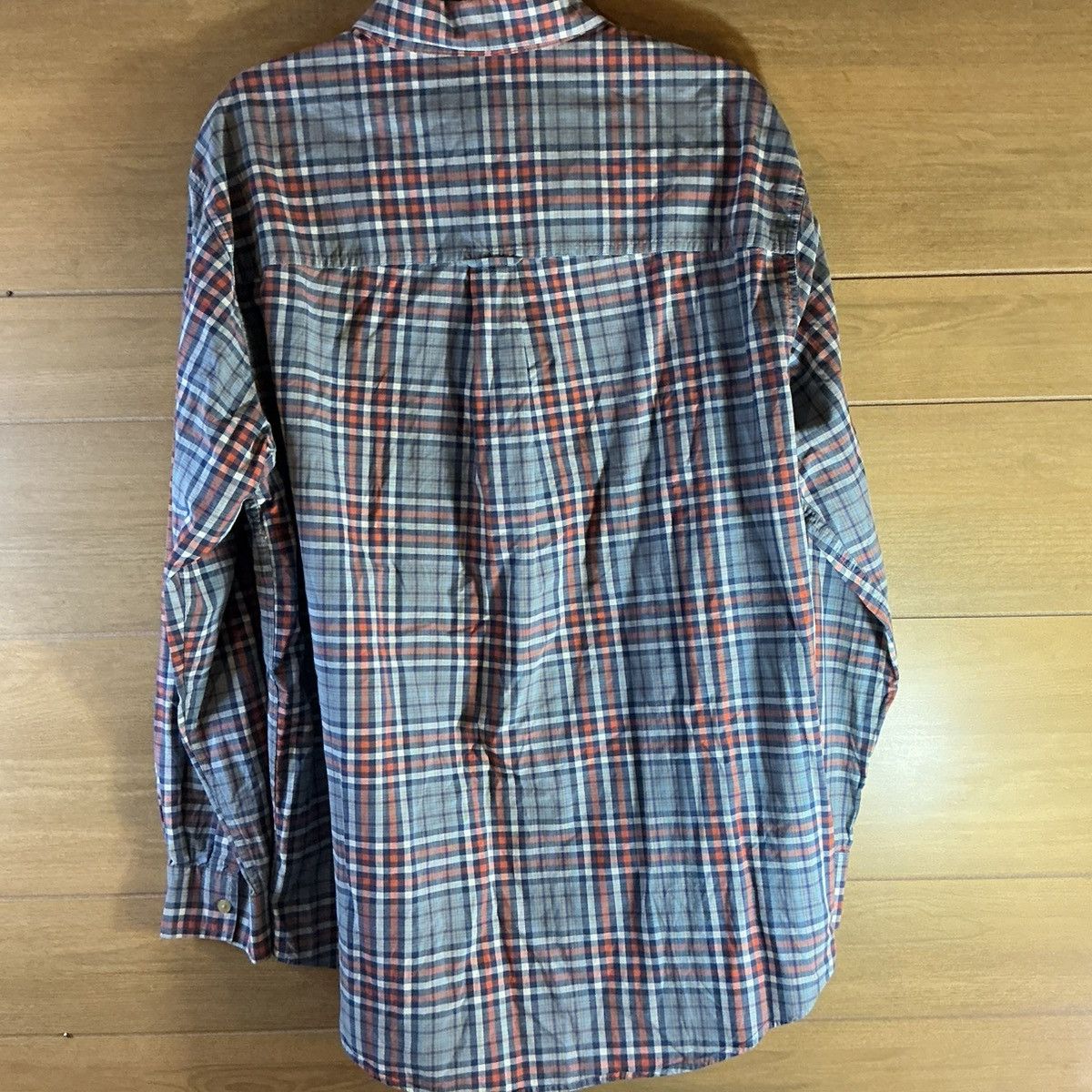 Chaps Chaps men’s Large orange navy Blue Plaid Button-Down Shirt Size US L / EU 52-54 / 3 - 5 Thumbnail