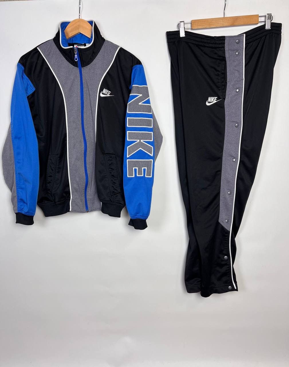 image of Nike Tracksuit 90's Retro Logo Swoosh Drill in Black, Men's (Size Small)