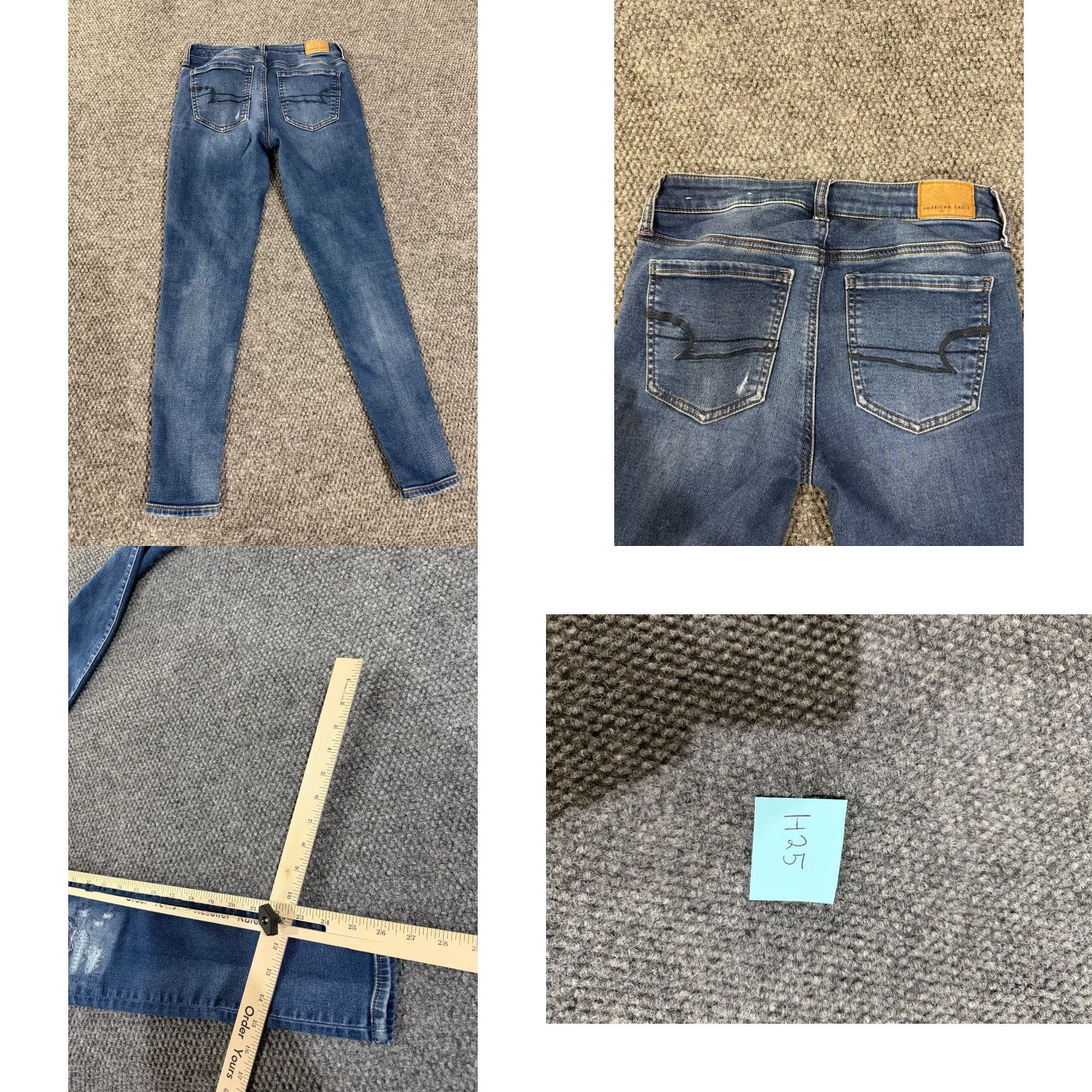 American Eagle Outfitters American Eagle Outfitters Jeans Jegging Skinny Stretch Distressed Blue 26in Inseam 26 Regular Womens 2 Short Blue Denim Stretch 5-Pocket Zipper Button Size 26" / US 2 / IT 38 - 8 Thumbnail