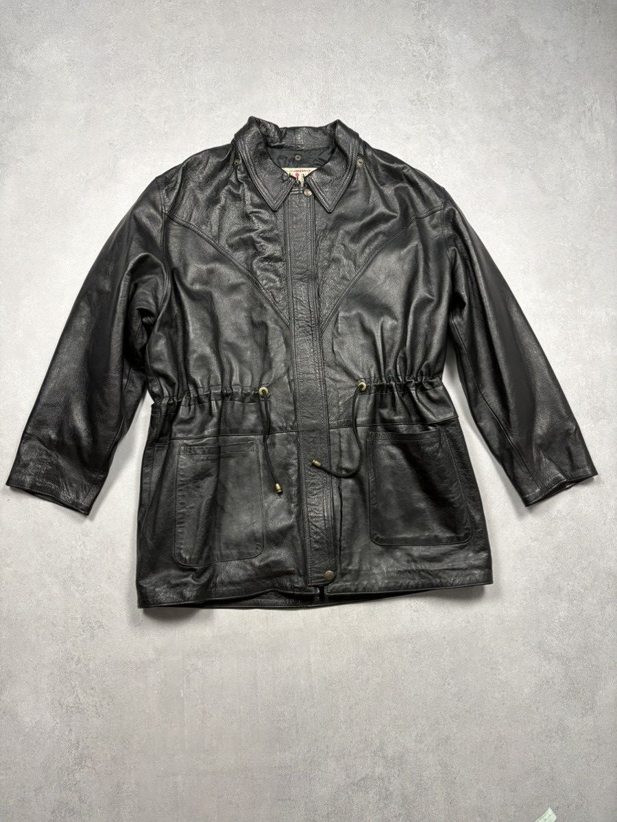 Desigual Vintage Disuguale Italian Leather Jacket Made in Italy Size US XL / EU 56 / 4 - 1 Thumbnail