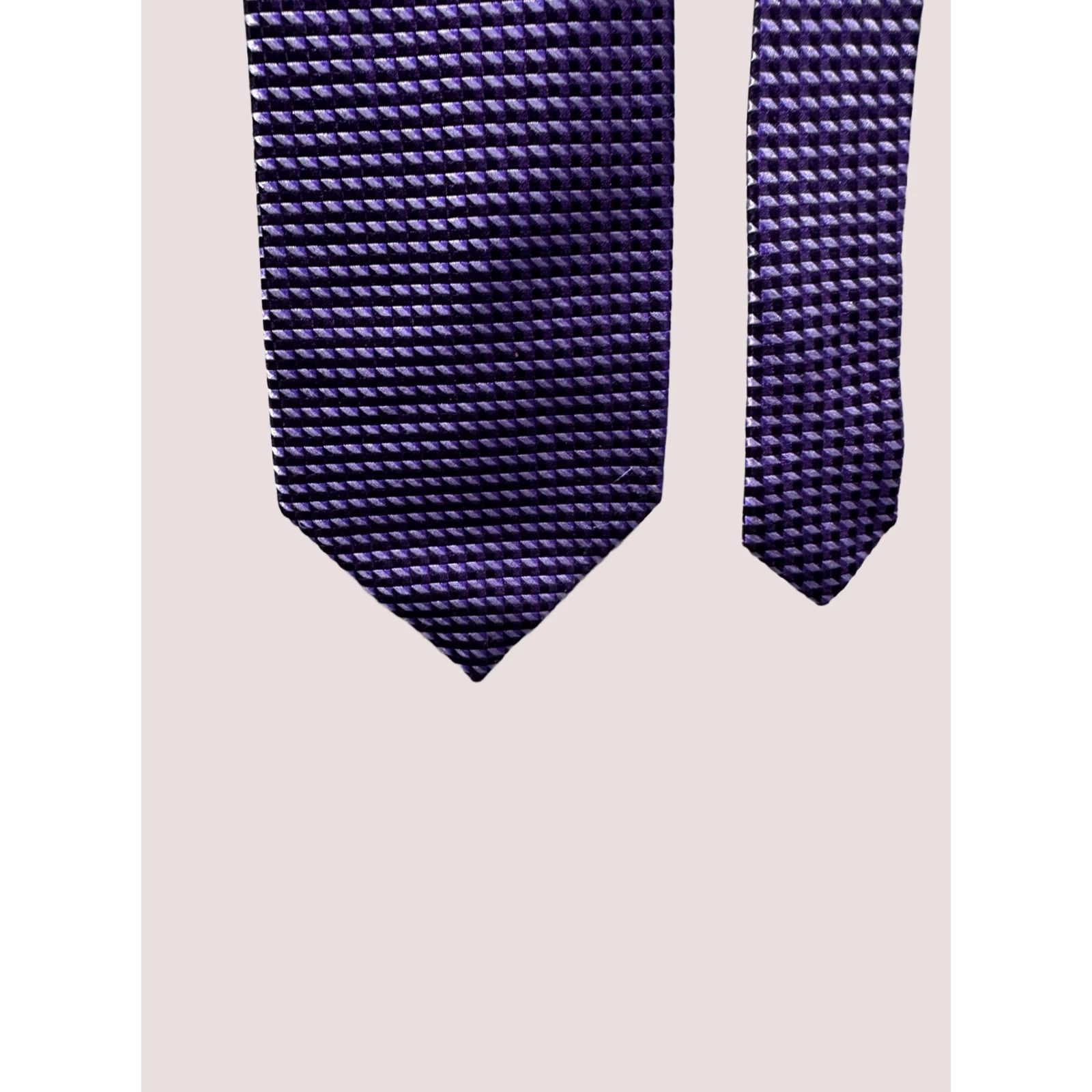 Banana Republic Banana Republic Purple Silk Neck Tie Made Italy Mens Size ONE SIZE - 1 Thumbnail
