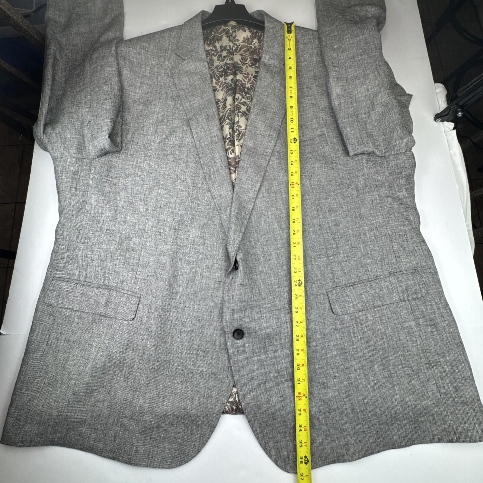 Other Oak Hill Linen Blend Blazer 2 Button Floral Lined 4XLT 58/60 Size 54R - 4 Thumbnail