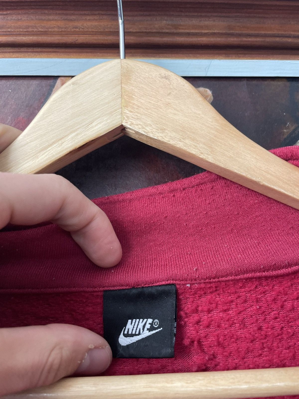 Nike Nike Vintage 90s Mini Swoosh 1/4 Zip Red Streetwear Hype Size US M / EU 48-50 / 2 - 4 Thumbnail