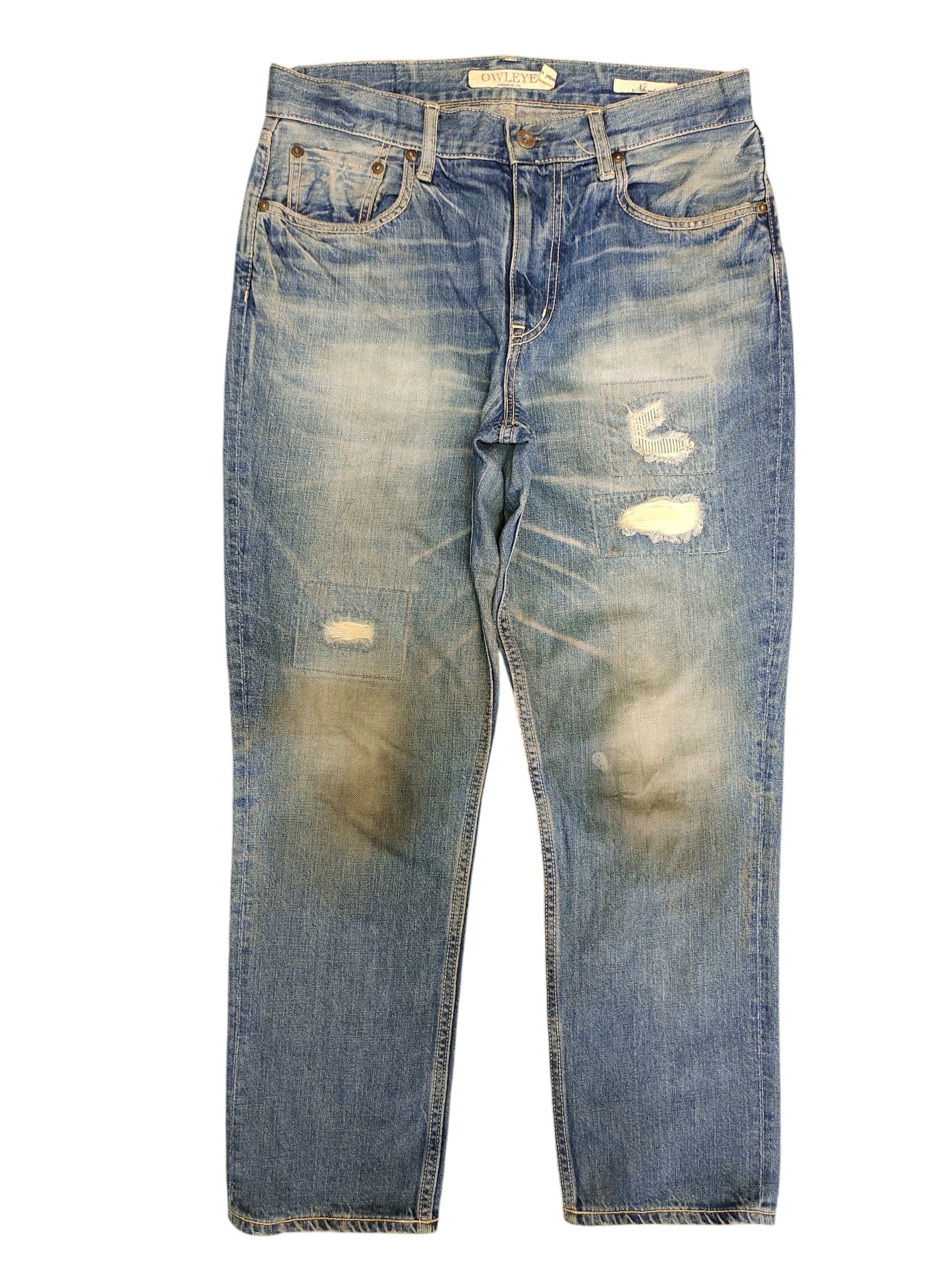 Kapital Domingo Owleye Japan Patchwork Dirty Clawmark Distress Jeans Size US 31 - 1 Thumbnail