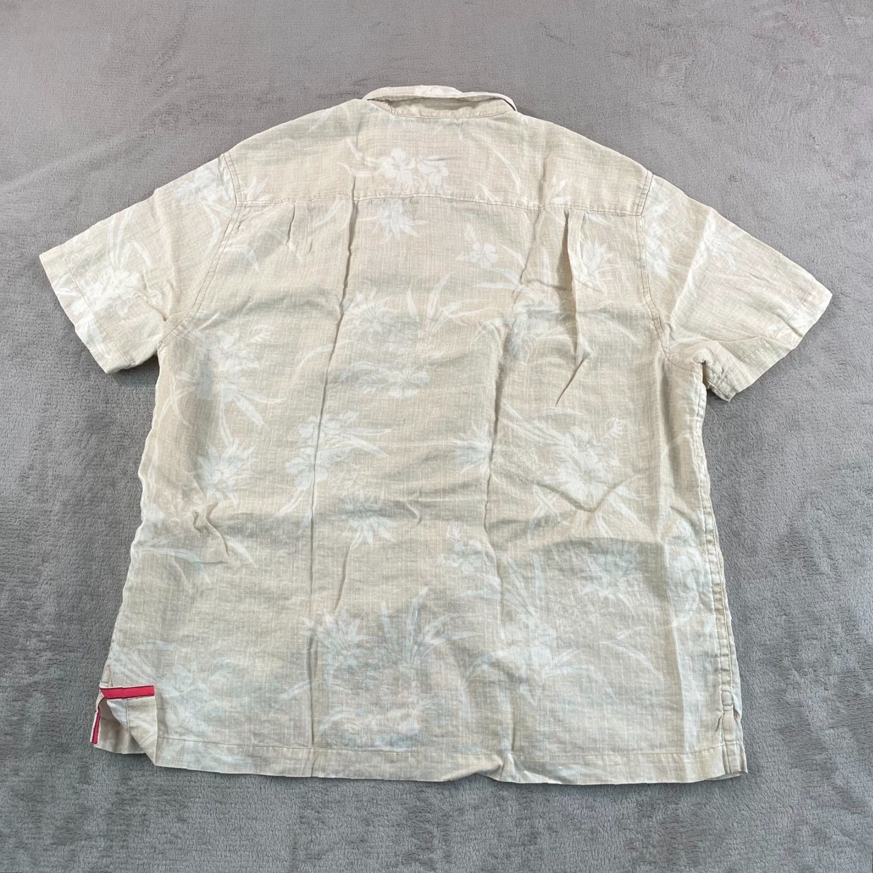 Tommy Bahama Tommy Bahama Island Modern Fit Shirt Men XL Beige Floral Hawaii 100% Linen NWOT Floral Beach Hawaiian Summer Mens Size US XL / EU 56 / 4 - 4 Thumbnail