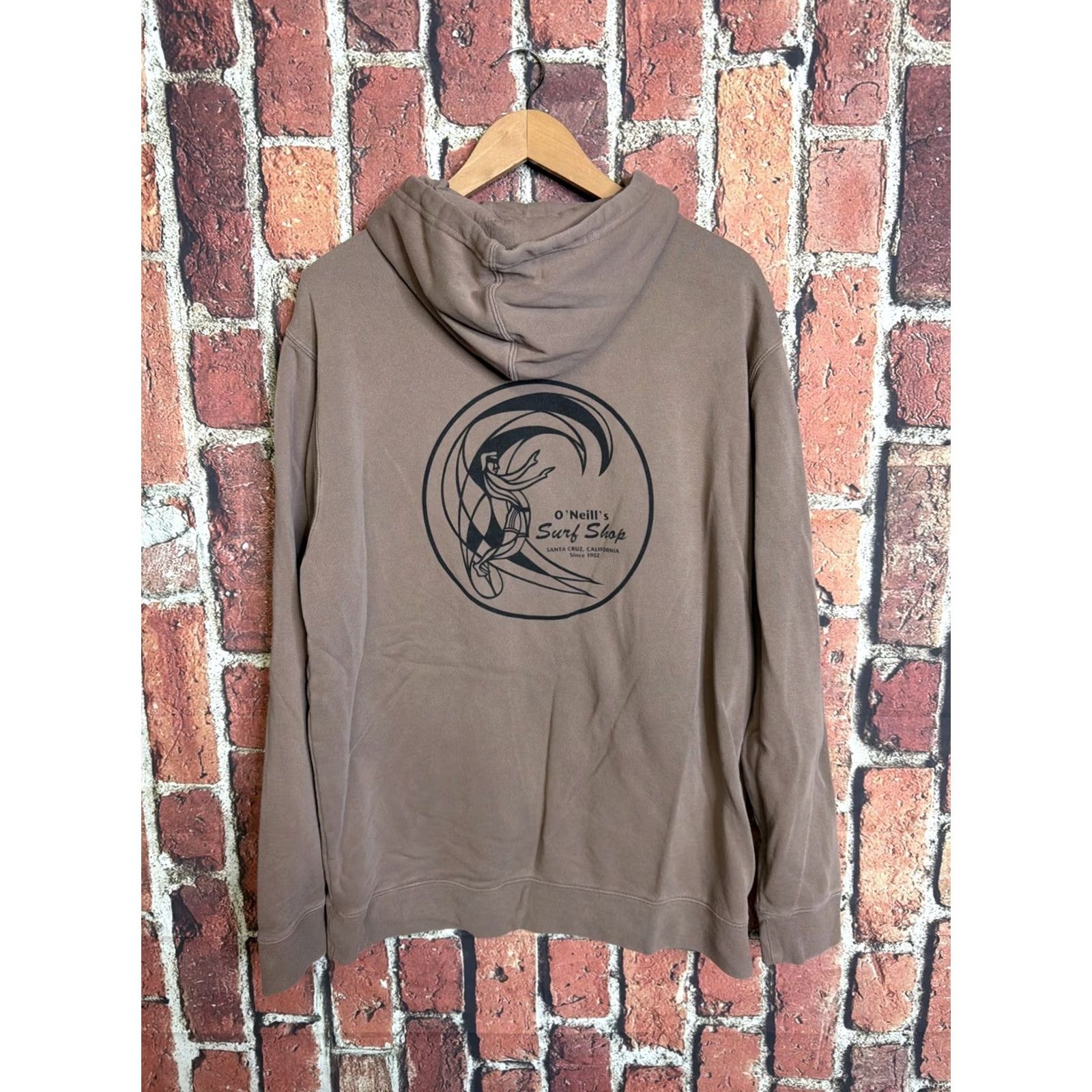 O'Neill VINTAGE O'Neill Hoodie Mens Large Surf Shop Santa Cruz Skate Sweatshirt Brown Size US L / EU 52-54 / 3 - 3 Thumbnail