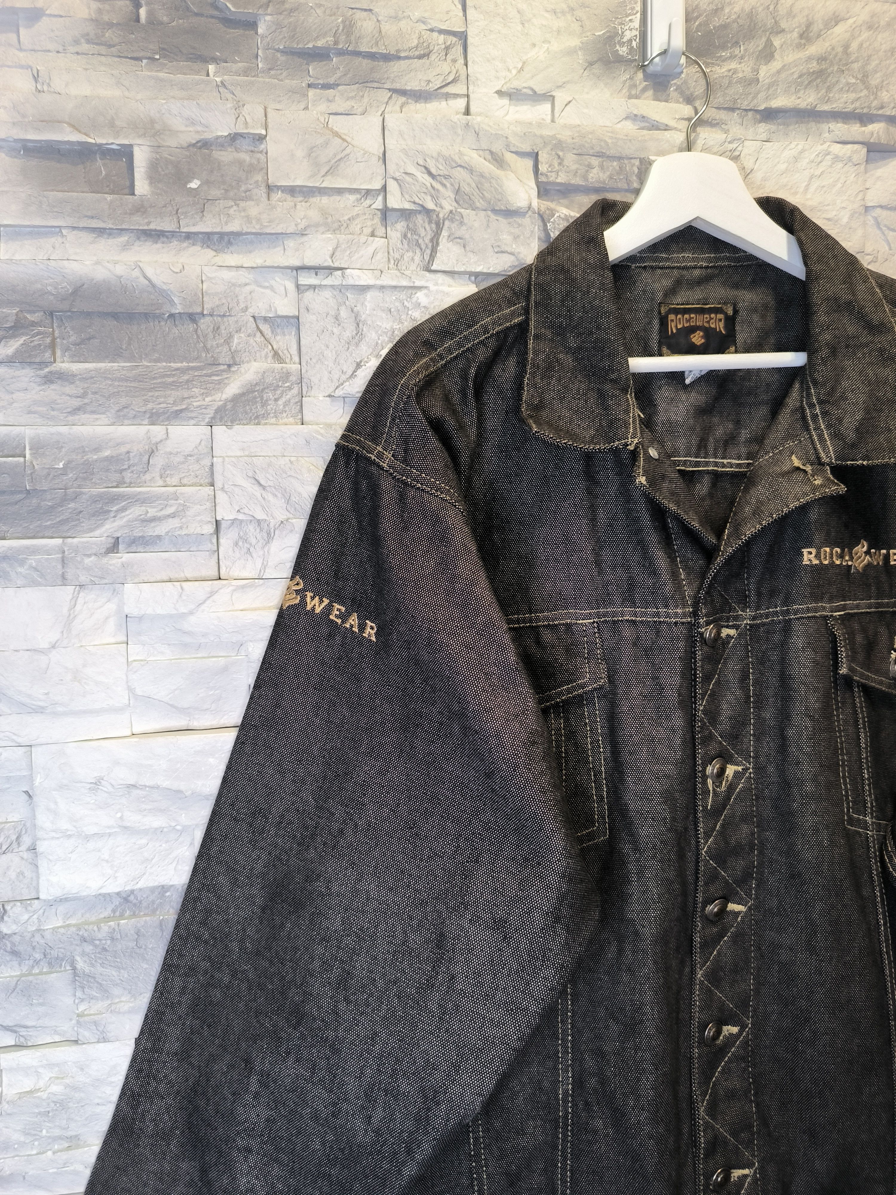 Rocawear Vintage RocaWear Denim Jacket Logo Size US XL / EU 56 / 4 - 4 Thumbnail