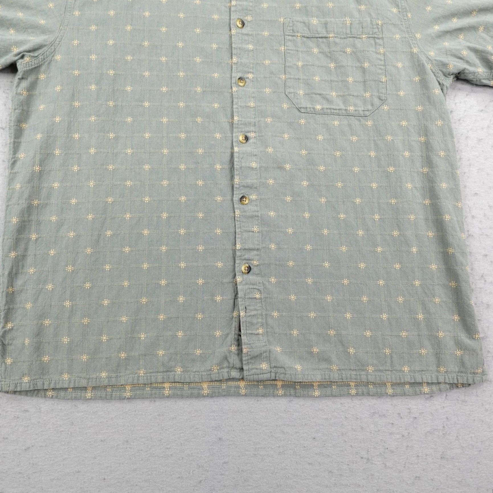 The Territory Ahead Territory Ahead Shirt Mens XL Green Textured Plaid Button-Up Outdoors Casual Size US XL / EU 56 / 4 - 4 Thumbnail