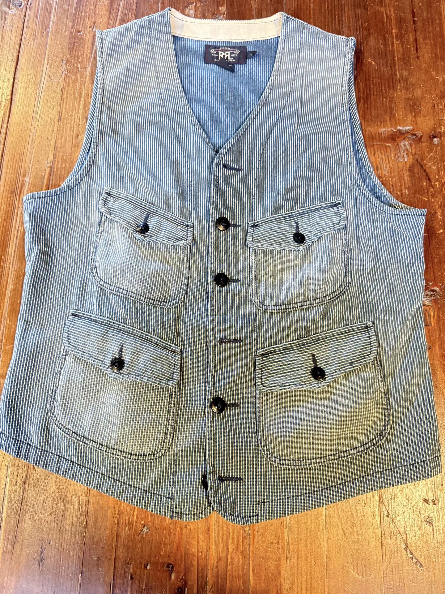 RRL Ralph Lauren RRL Striped Vest Size S Size US S / EU 44-46 / 1 - 1 Thumbnail