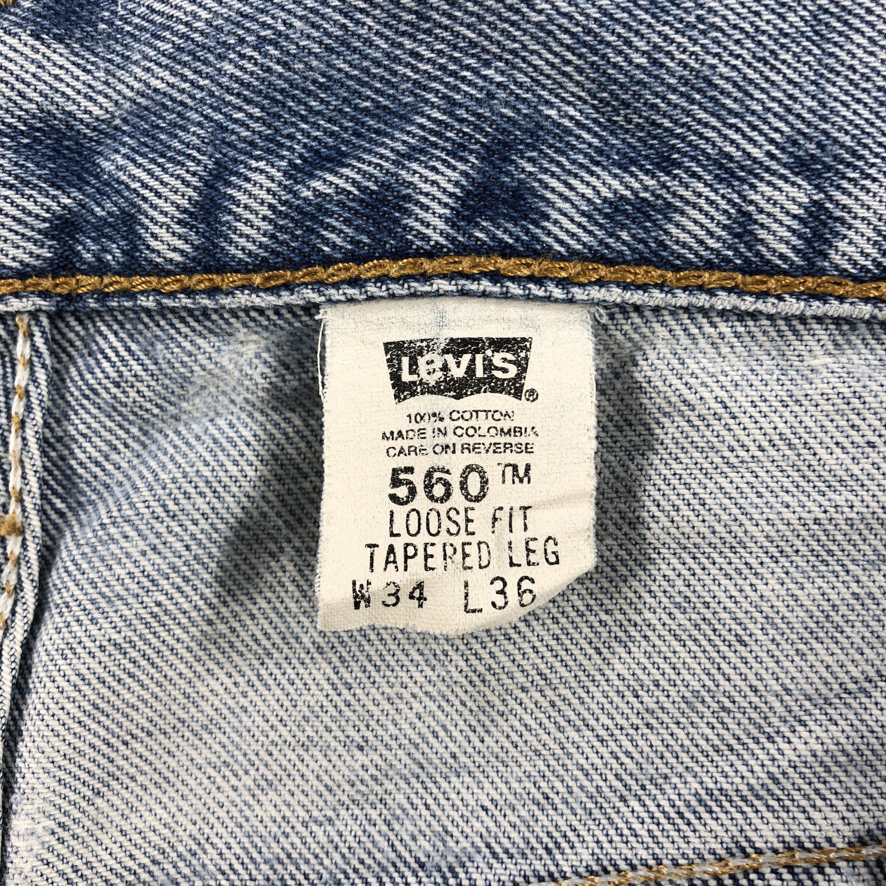 Levi's Vintage 90s Light Wash Levis 560 Jeans-J1690 Size US 34 / EU 50 - 16 Thumbnail