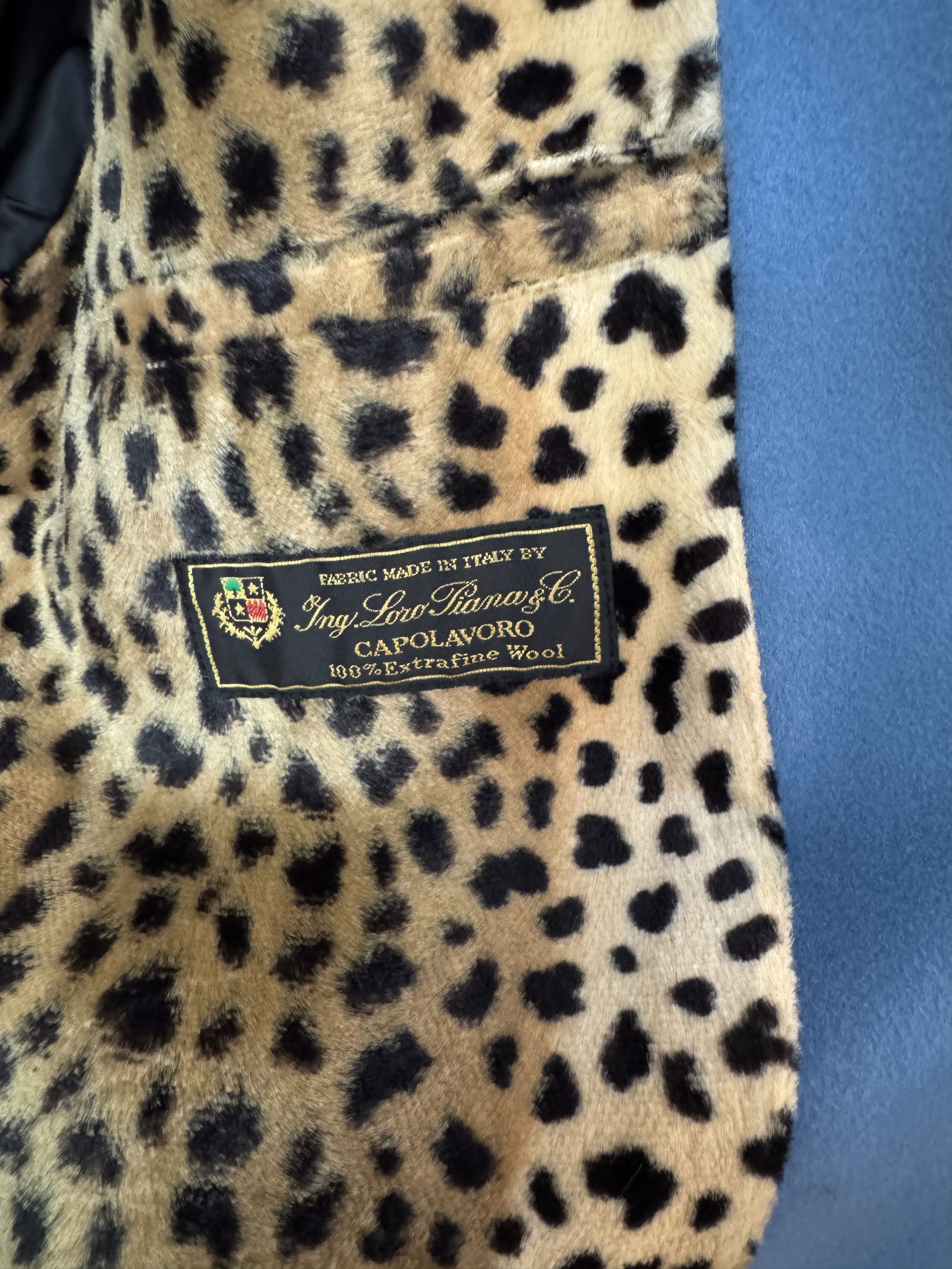 Loro Piana × Supreme Supreme Loro Piana Light Blue Leopard Overcoat Size US L / EU 52-54 / 3 - 3 Thumbnail