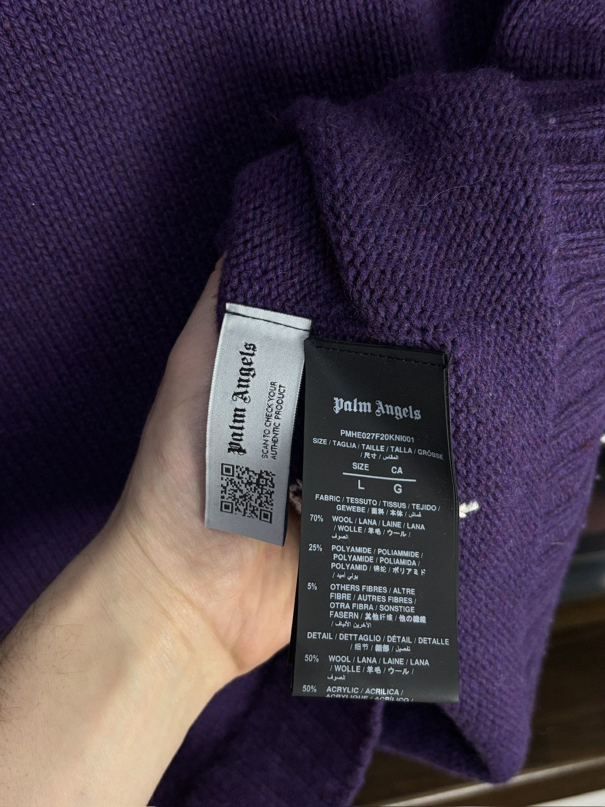 Palm Angels Palm Angels Knit Back Big Logo Sweater Hype Size US L / EU 52-54 / 3 - 8 Thumbnail