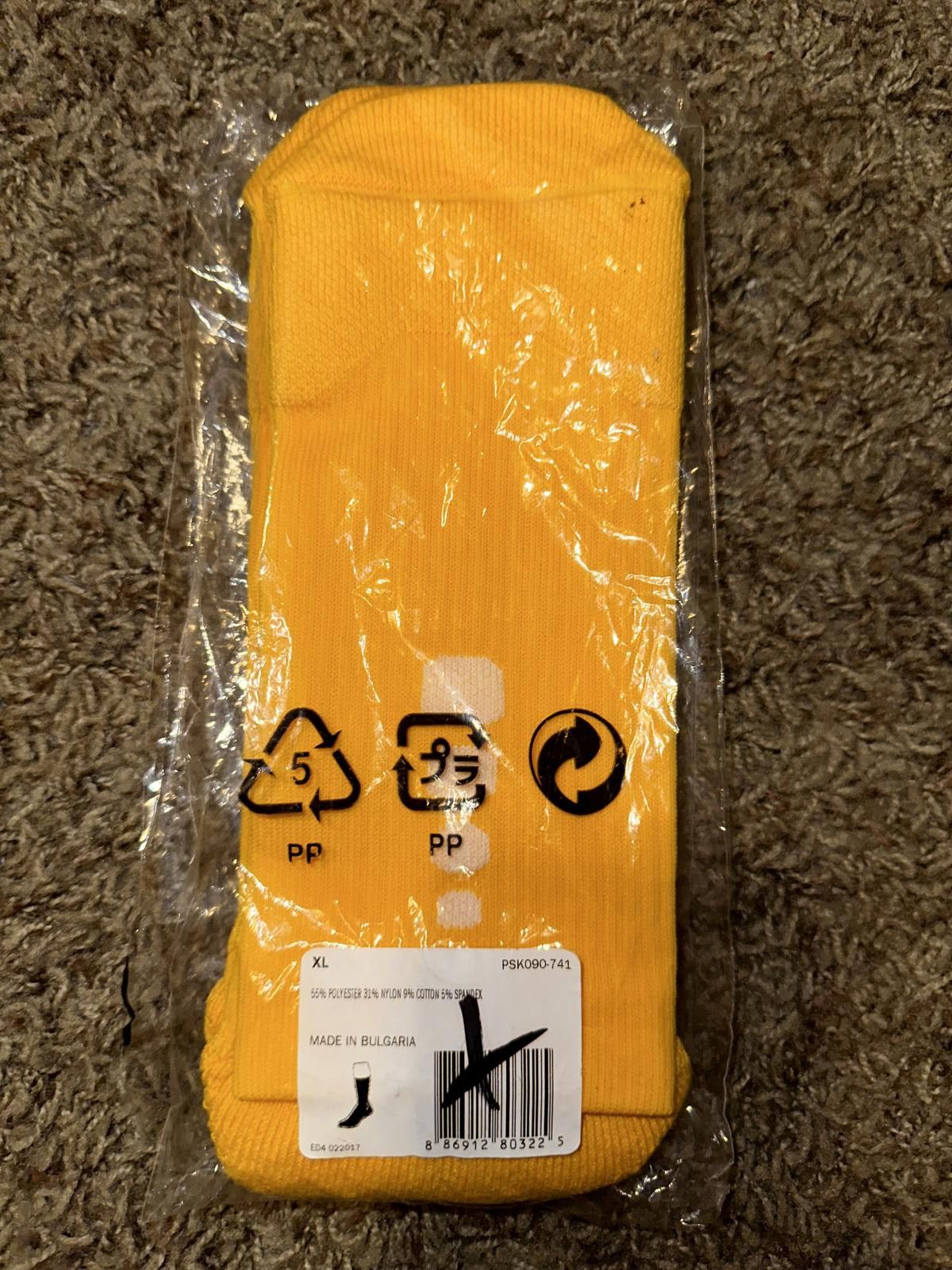 Nike Nike Men`s Elite Yellow Quick Crew Socks 1 Pair Size ONE SIZE - 1 Thumbnail