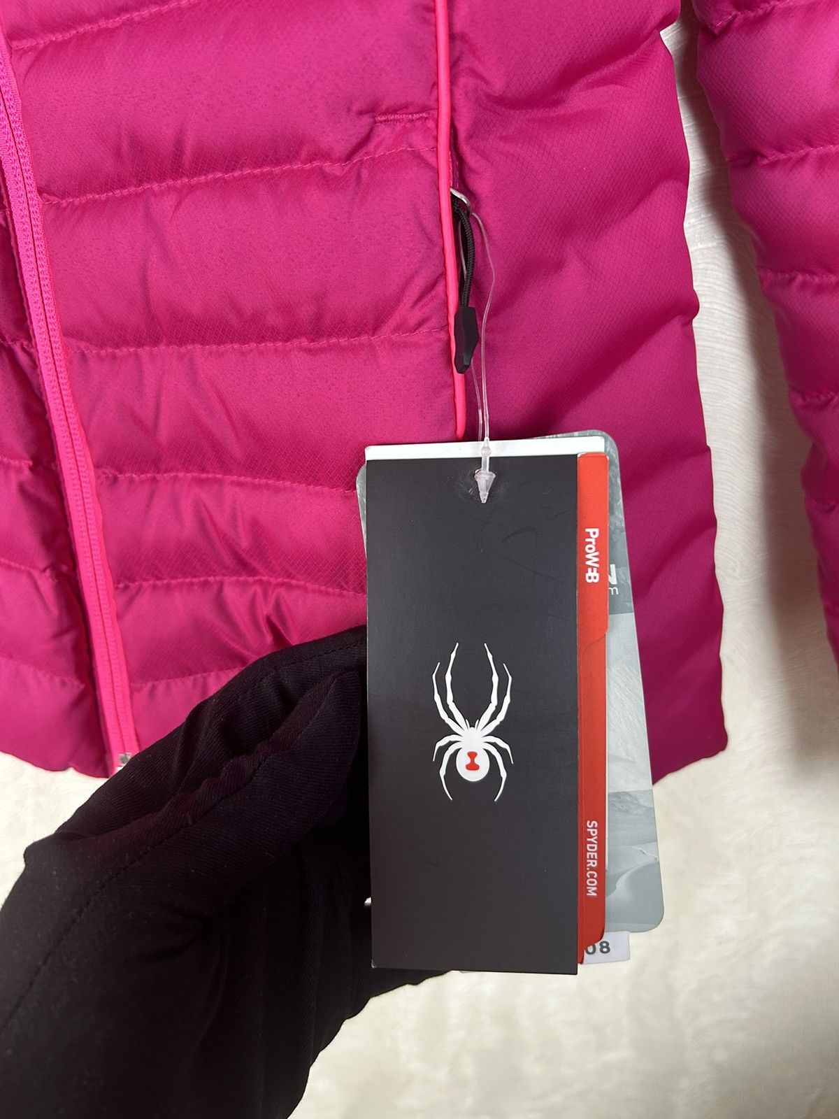 Spyder Spyder Pink Timeless Down Hooded Windproof Ski Jacket Size XS / US 0-2 / IT 36-38 - 11 Thumbnail