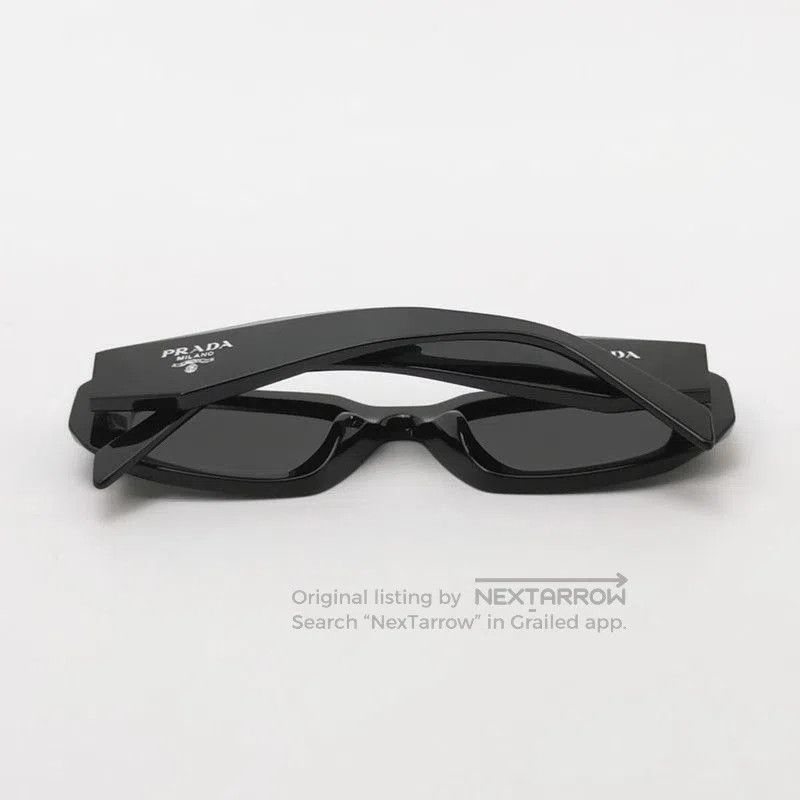 Prada Prada Logo Frame Black Sunglasses. Size ONE SIZE - 4 Thumbnail