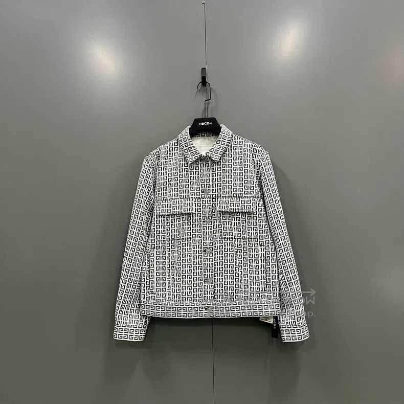 Givenchy Givenchy Jacquard Effect Logo Denim Jacket, Size M Size US M / EU 48-50 / 2 - 1 Thumbnail
