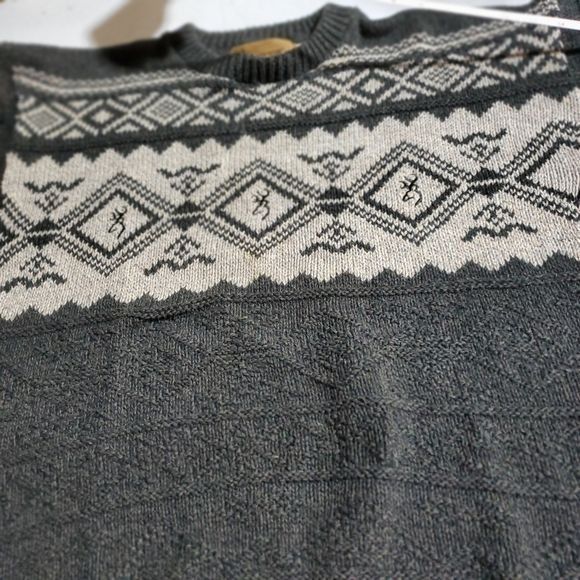 Vintage Browning Cable Knit Hunting LS Crew Neck Sz. L Sweater Size US L / EU 52-54 / 3 - 5 Thumbnail
