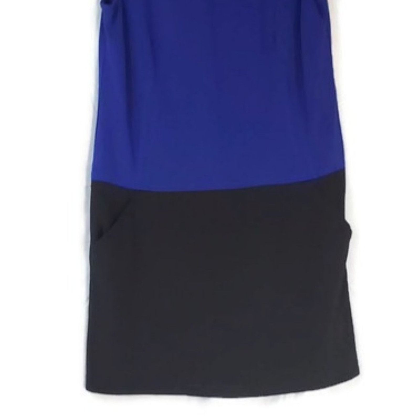 Loft Ann Taylor LOFT | Blue and Black Shift Dress | Size 4 Size S / US 4 / IT 40 - 4 Thumbnail