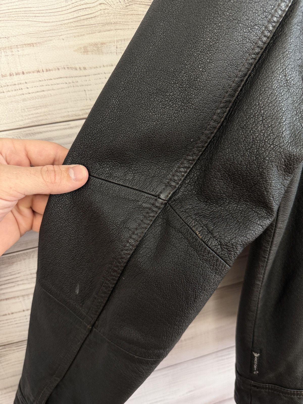 Armani Armani Jeans Leather Jacket Size US L / EU 52-54 / 3 - 14 Thumbnail