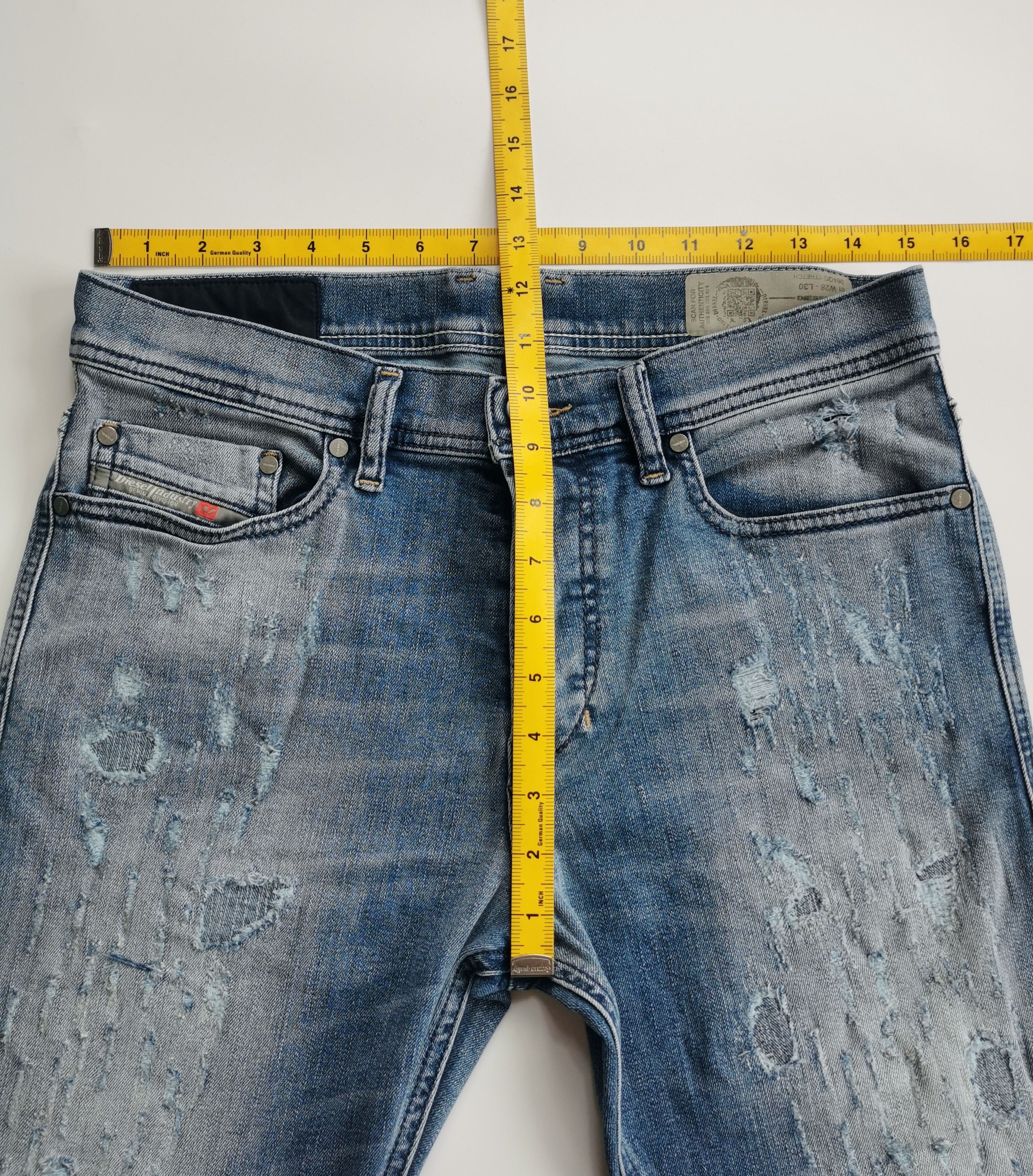 Diesel Diesel Ripped Slim Carrot Jeans Size US 30 / EU 46 - 6 Thumbnail
