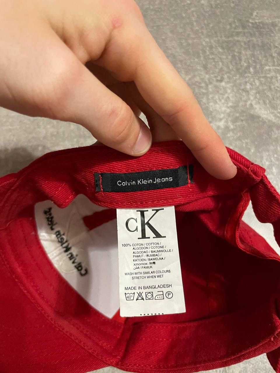 Calvin Klein × Vintage Vintage Calvin Klein Jeans Red Y2K Cap Hat Size ONE SIZE - 8 Thumbnail