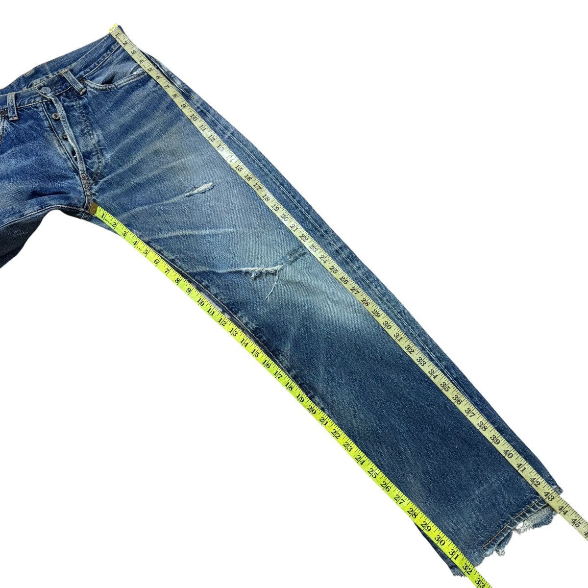 Evisu Vintage Evis Denim Selvedge Jeans Distressed Size US 30 / EU 46 - 21 Thumbnail
