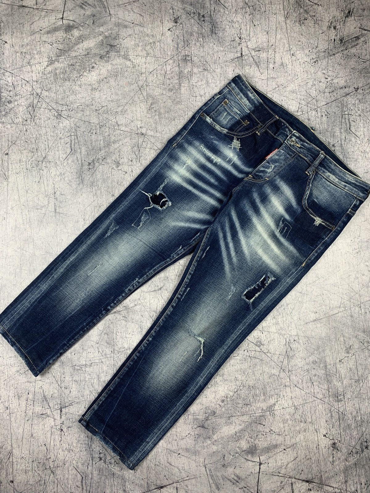 Dsquared2 Men’s Dsquared2 Distressed Skinny Luxury Jeans Size 48 Blue Size US 29 - 1 Thumbnail