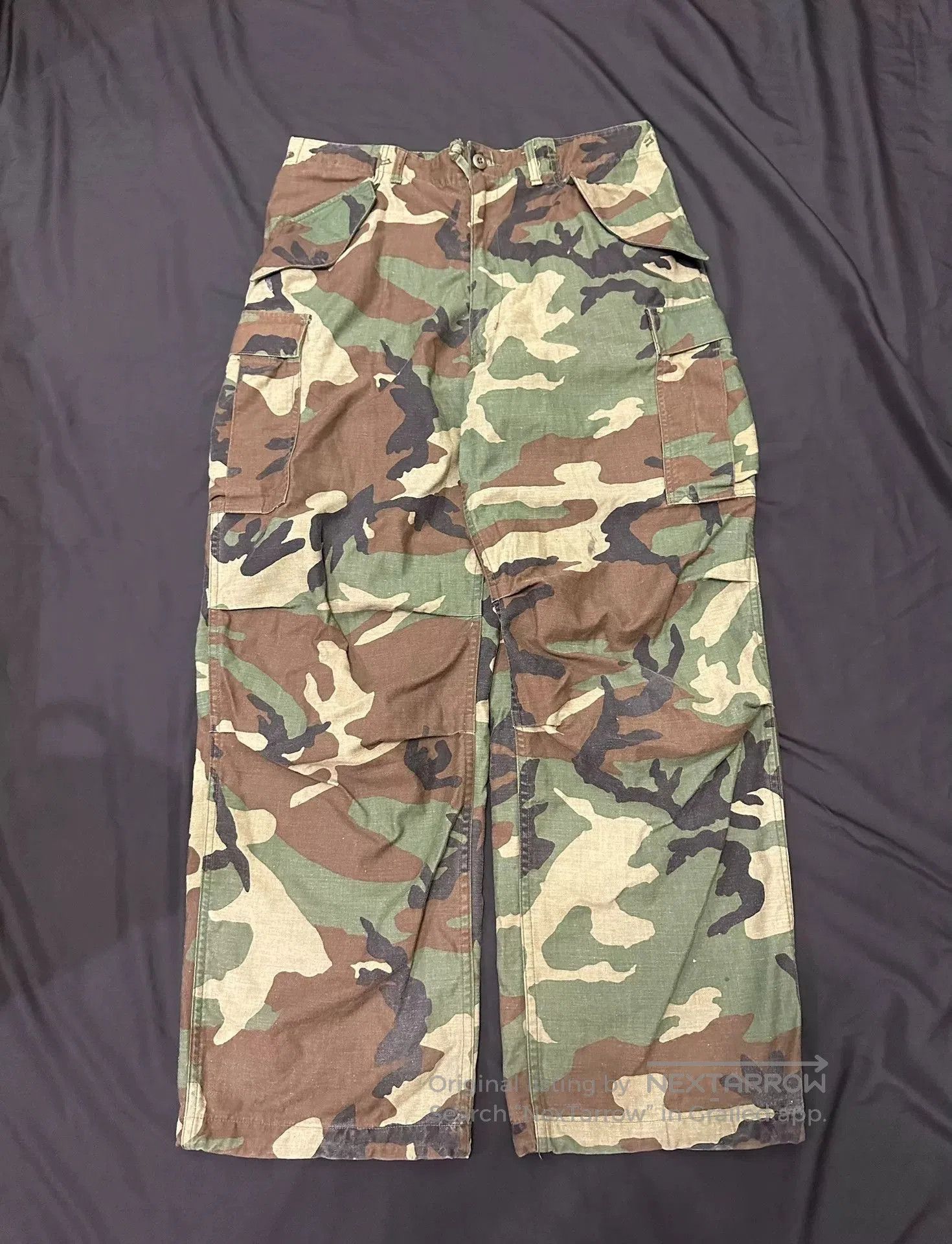 Vintage Vintage 80s M65 Camo Cargo Pants. Size US 28 / EU 44 - 1 Thumbnail