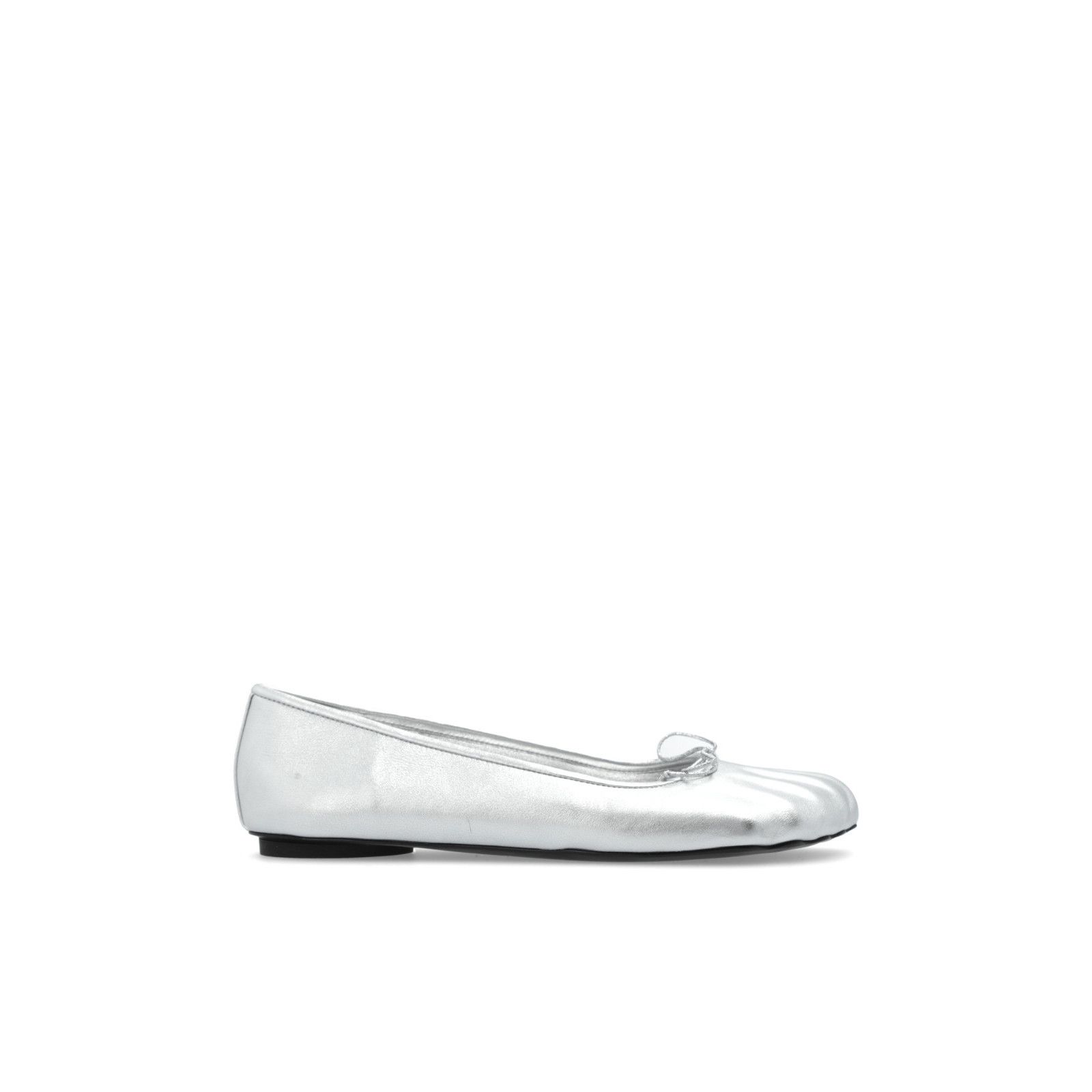 BALENCIAGA Anatomic Silver Ballerina Flats New & Authentic (