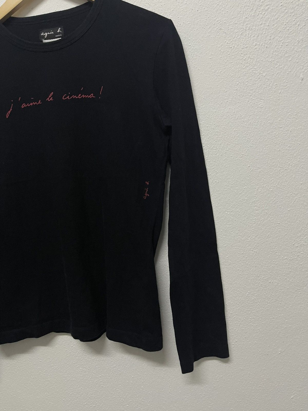 Designer × Vintage × agnes b. 90s AGNES B LONG SLEEVE TSHIRT SPELL OUT MADE IN PORTUGAL Size M / US 6-8 / IT 42-44 - 3 Thumbnail