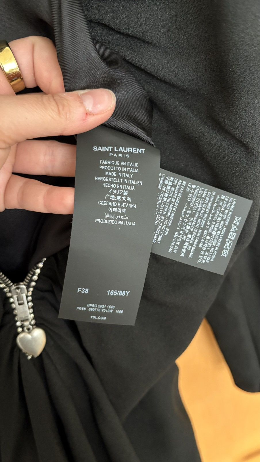 Saint Laurent Paris Saint Laurent Paris Long Sleeve Jumpsuit Size S / US 4 / IT 40 - 6 Thumbnail