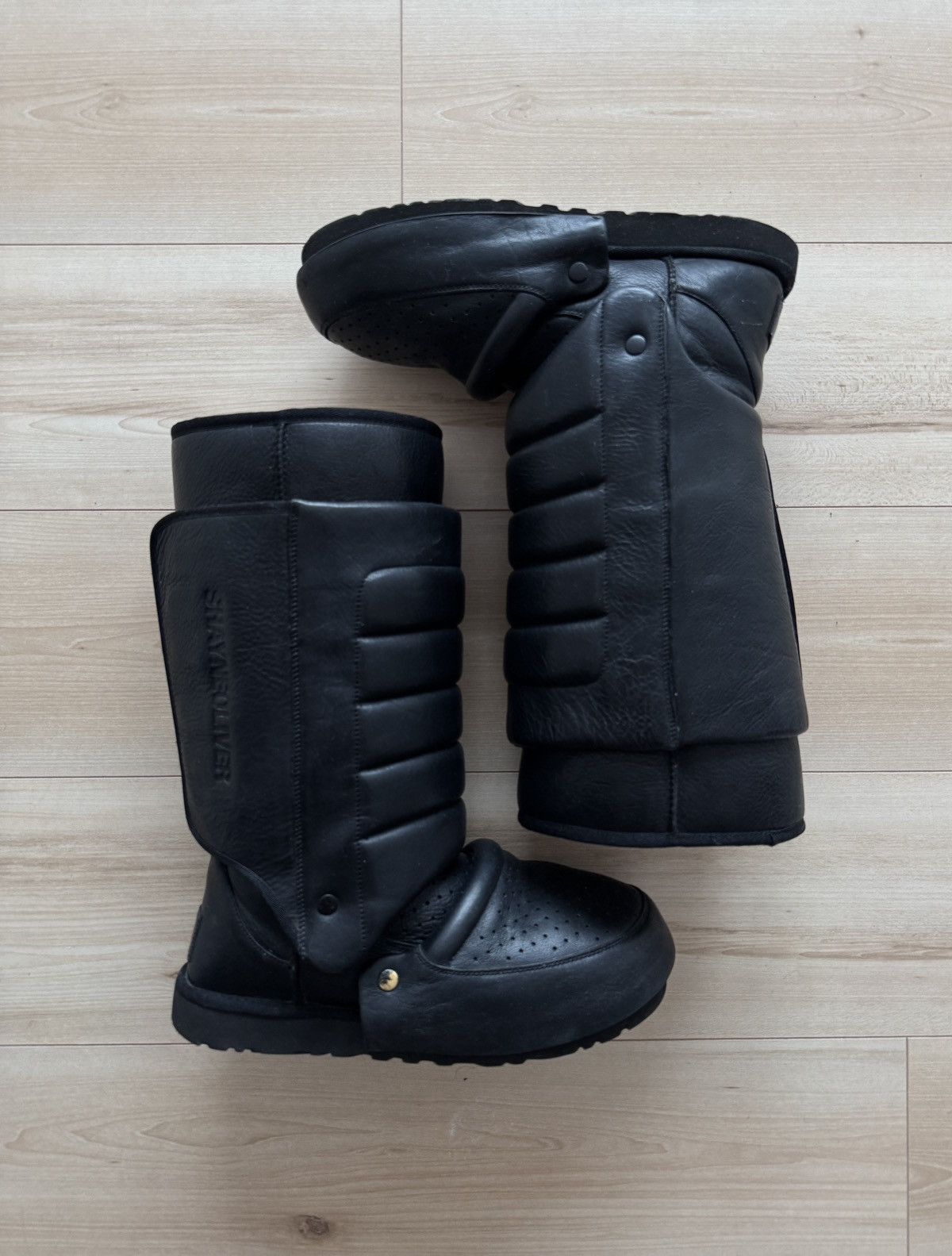 Hood By Air Shayne Oliver Ugg Armoured Tall Boots Size US 12 / EU 45 - 1 Thumbnail