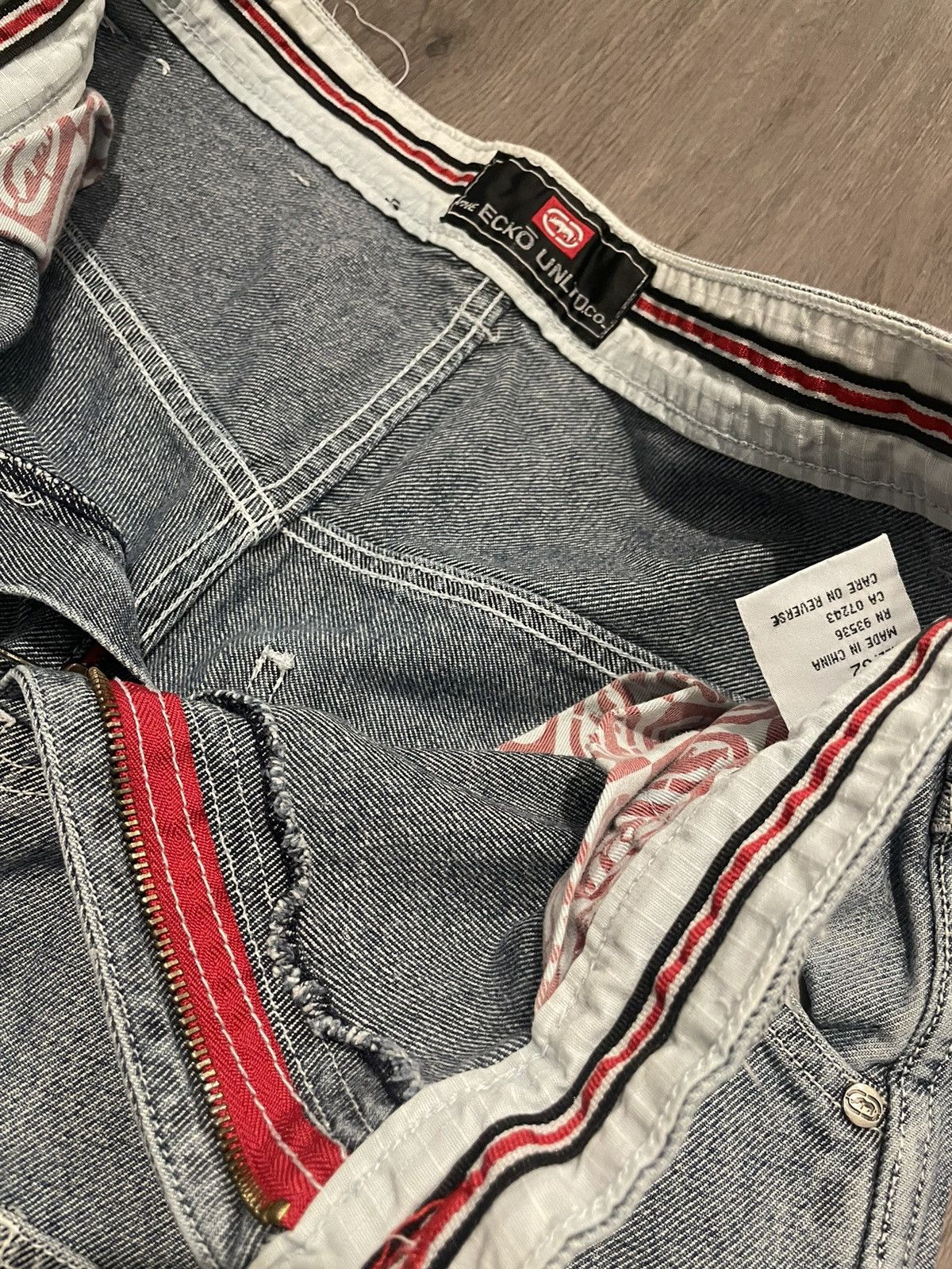 Ecko Unltd. × Vintage Ecko Red “Y2K Baggy” Denim Shorts (Sz. 32) Size US 32 / EU 48 - 6 Thumbnail