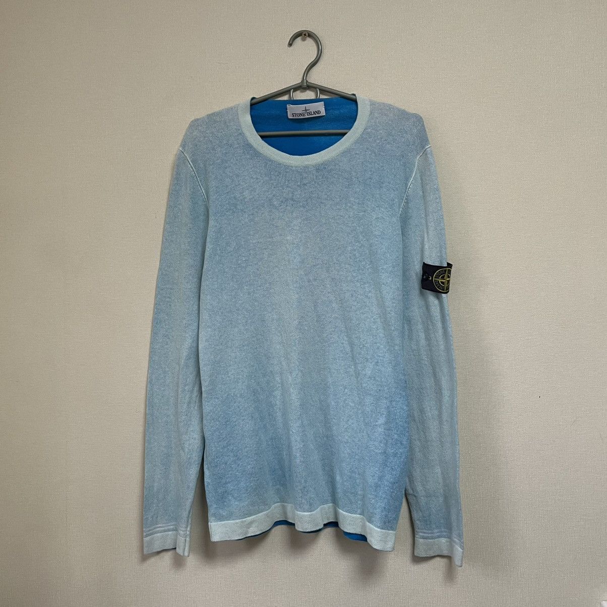 Stone Island Stone Island Sweatshirt Crewneck Blue Navy Badge Patch Size US M / EU 48-50 / 2 - 1 Thumbnail