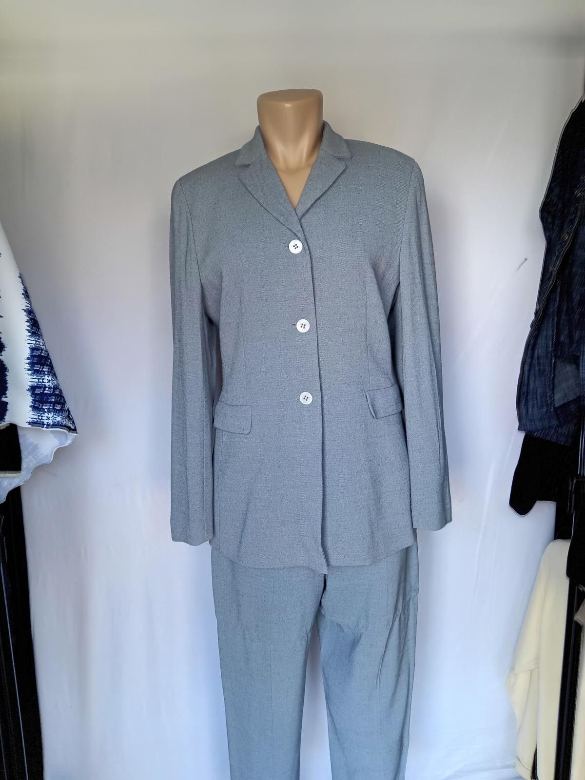 Designer Stylish Josephine Chaus Women's Suit Set - Size 8 - Gray Size M / US 6-8 / IT 42-44 - 2 Thumbnail