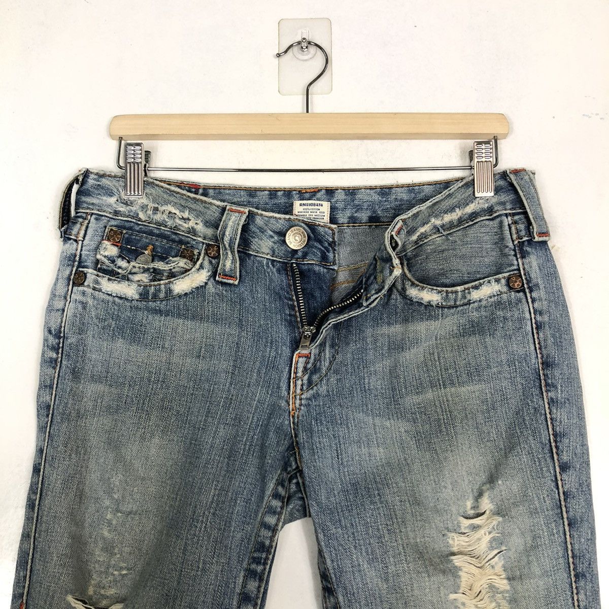 Japanese Brand 🔥VINTAGE BOW CUT DESIGN JEANS TRUE RELIGION USA Size 27" / US 4 / IT 40 - 13 Thumbnail