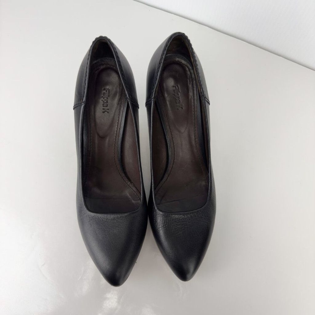 Filippa K FILIPPA K Leather Pointed Toes Black Stilettos Pumps Size 38 Size US 8 / IT 38 - 8 Thumbnail
