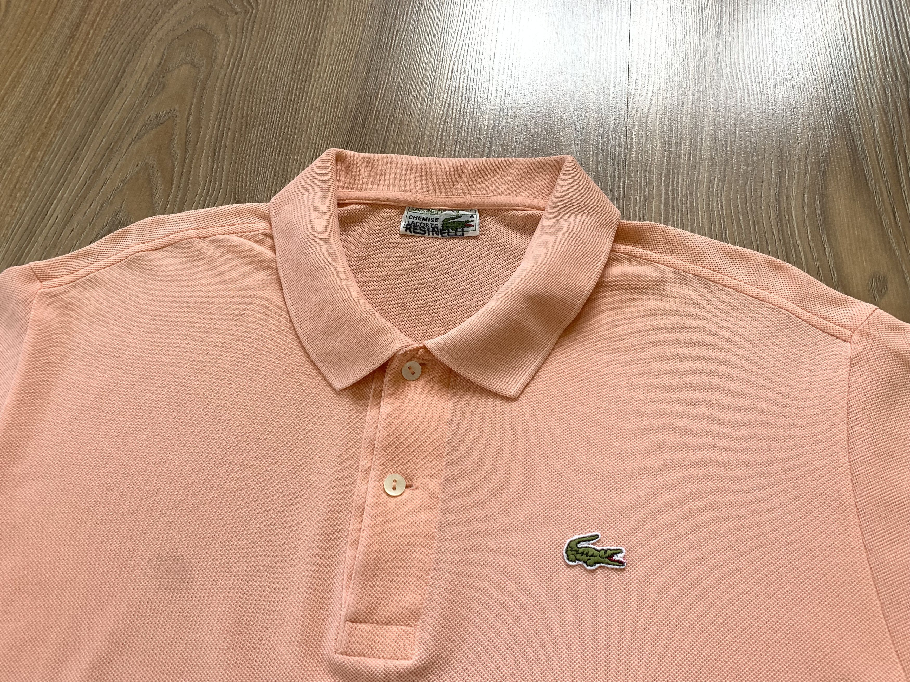 Lacoste × Vintage Vintage Chremise Lacoste Pink Polo T Shirt Size US L / EU 52-54 / 3 - 4 Thumbnail