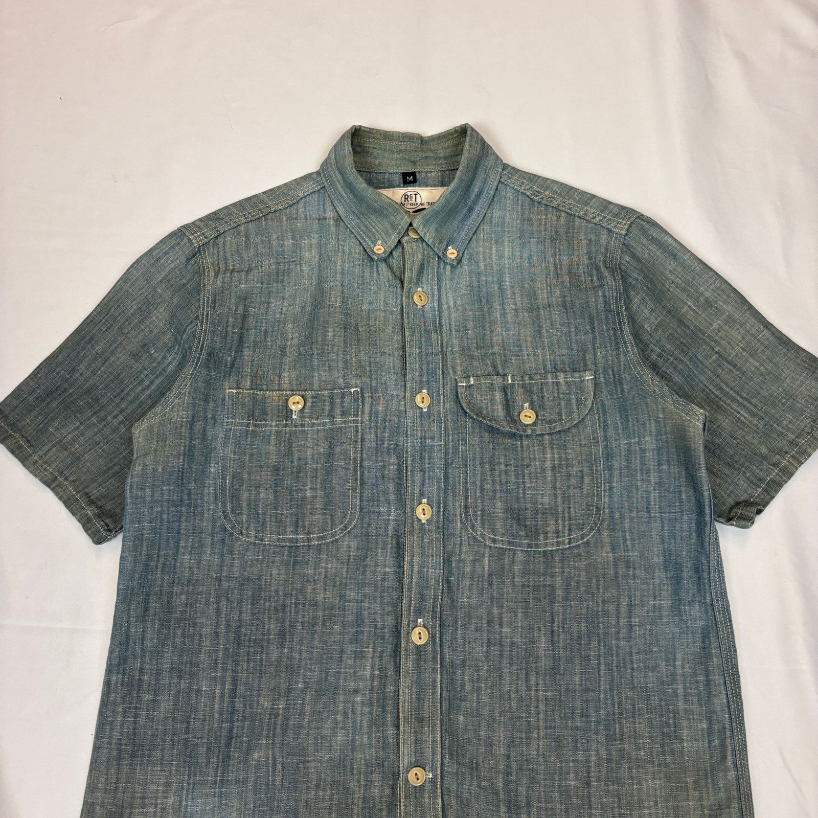 Rogue Territory Work Shirt Men's Medium Chambray Selvedge