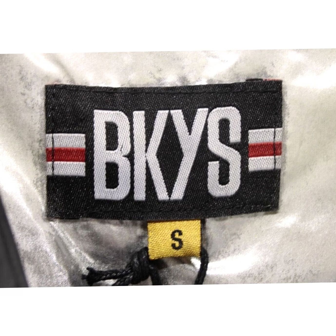 Vintage BKYS Glitz Foil Windbreaker Jacket Silver Metallic Sz S NWT Women Windbreaker Zip Hoodie Size S / US 4 / IT 40 - 7 Thumbnail