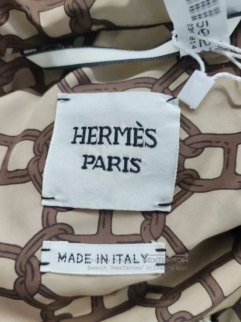 Hermes Hermes Beige Lining Full Print Logo Down Jacket Size XS / US 0-2 / IT 36-38 - 3 Thumbnail