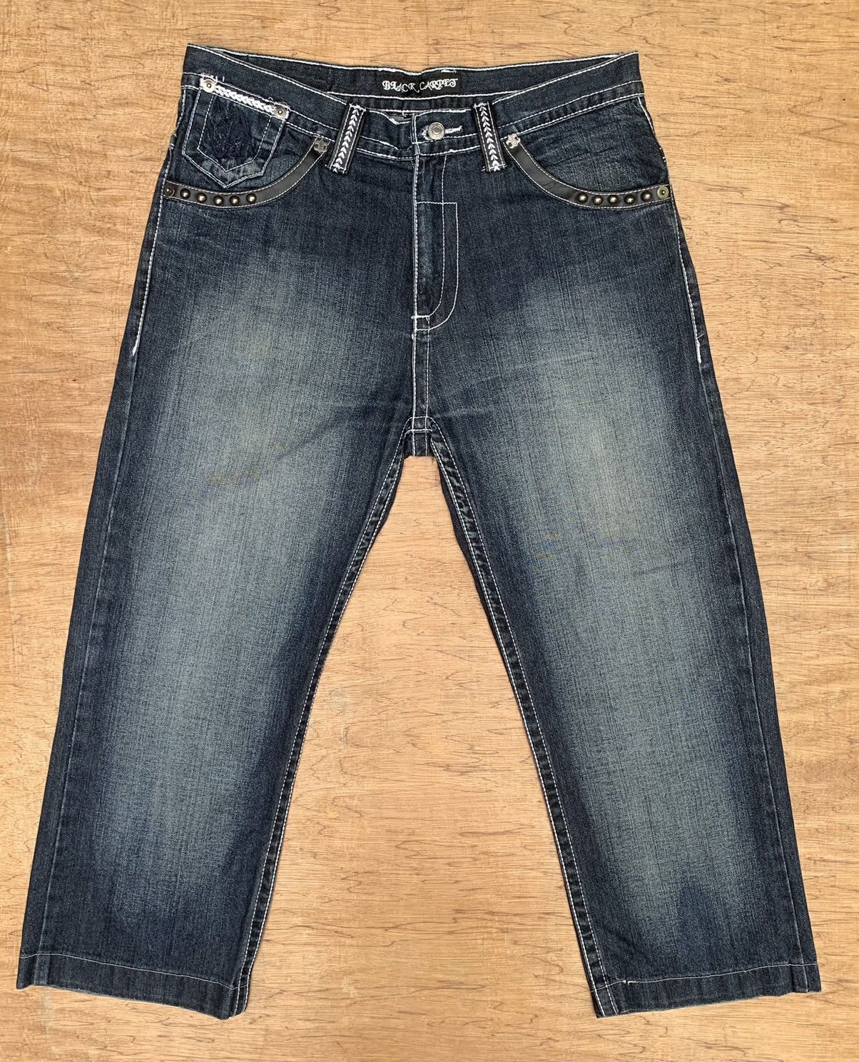 Other Black Carpet Baggy Denim Pants Size US 34 / EU 50 - 6 Thumbnail