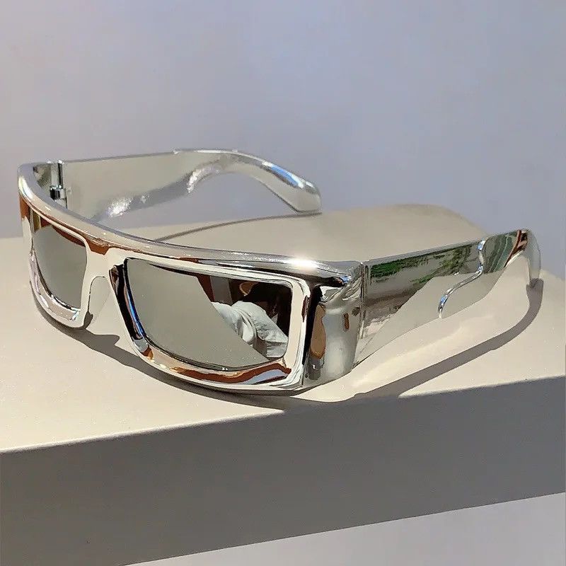 Electric Visual Y2K Big Frame Rectangle Sunglasses Size ONE SIZE - 4 Thumbnail