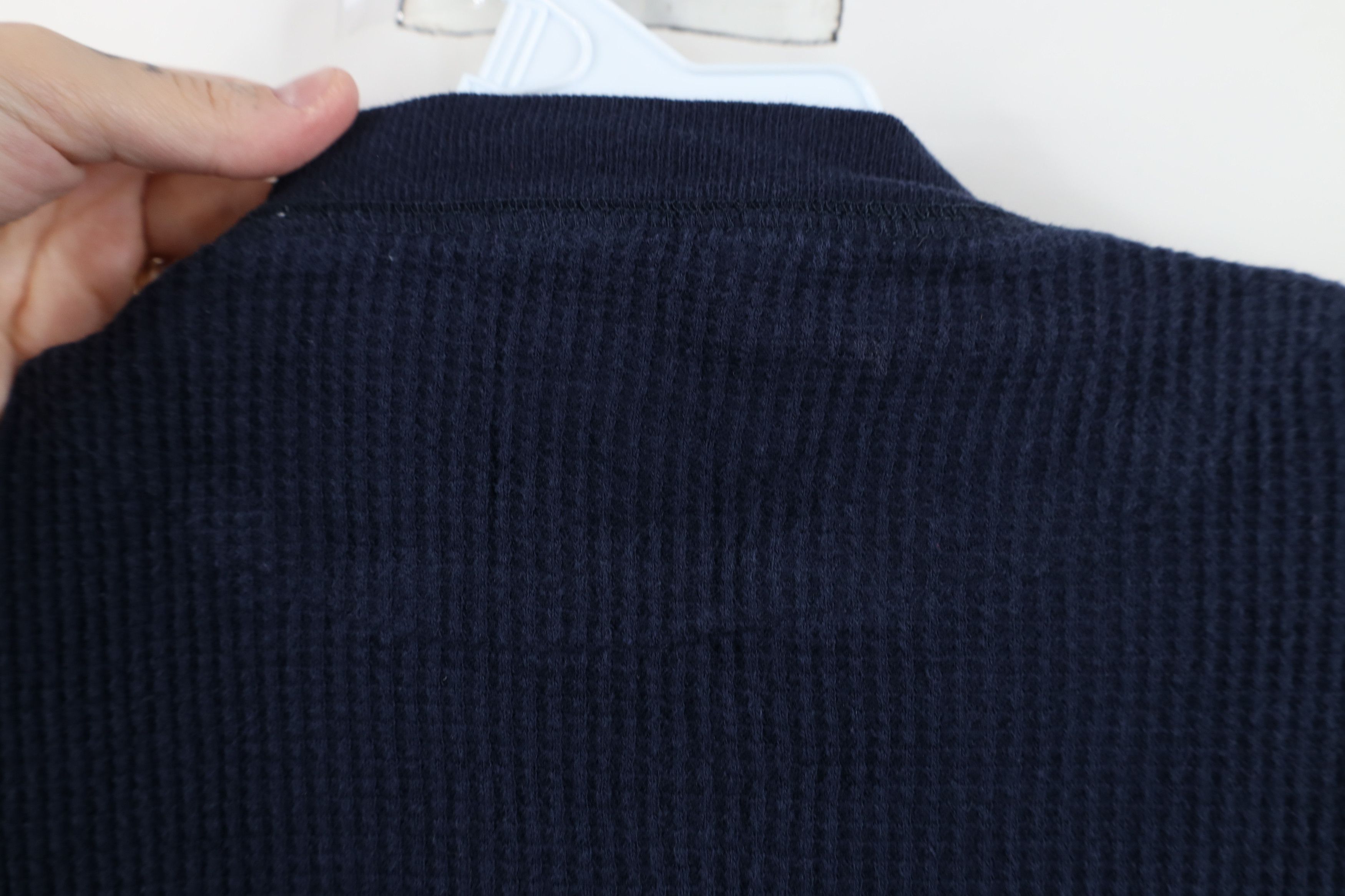Vintage Vintage 90s Streetwear Thermal Waffle Knit Henley T-Shirt Size US M / EU 48-50 / 2 - 9 Thumbnail