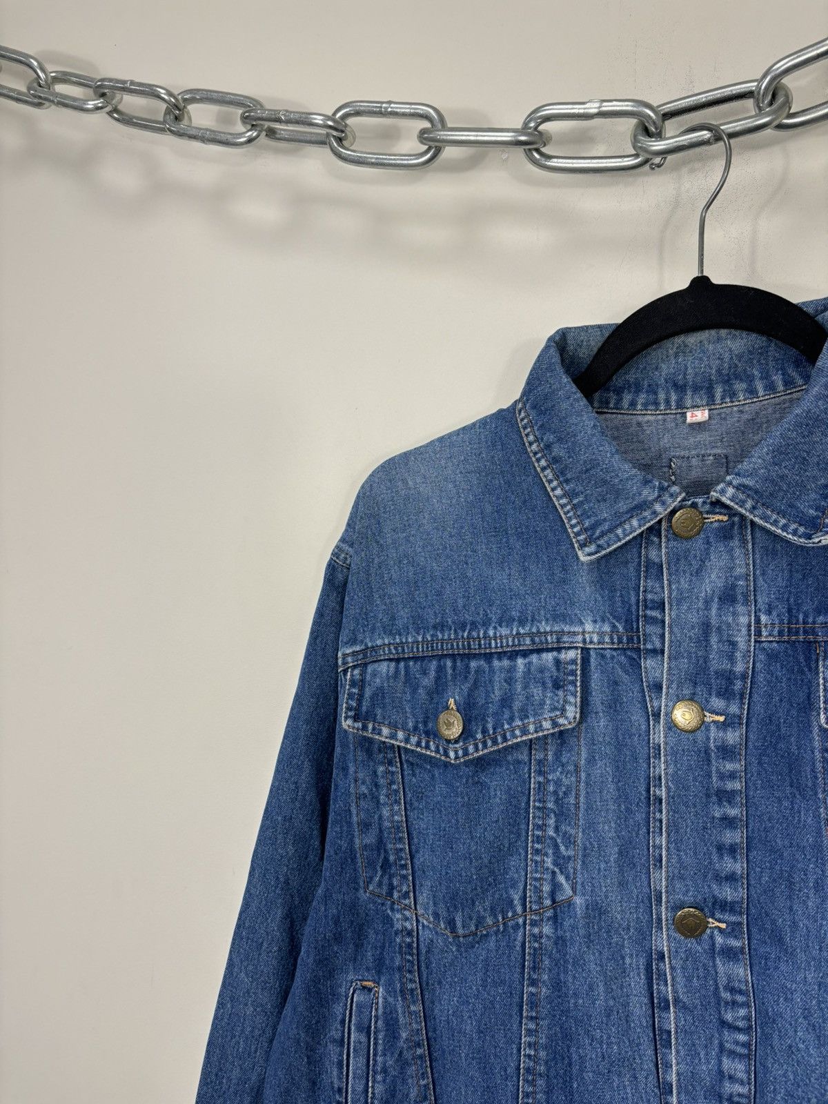 Moschino Vintage Moschino Women’s 90s Blue Boxy Fit Denim Jacket Size M / US 6-8 / IT 42-44 - 4 Thumbnail