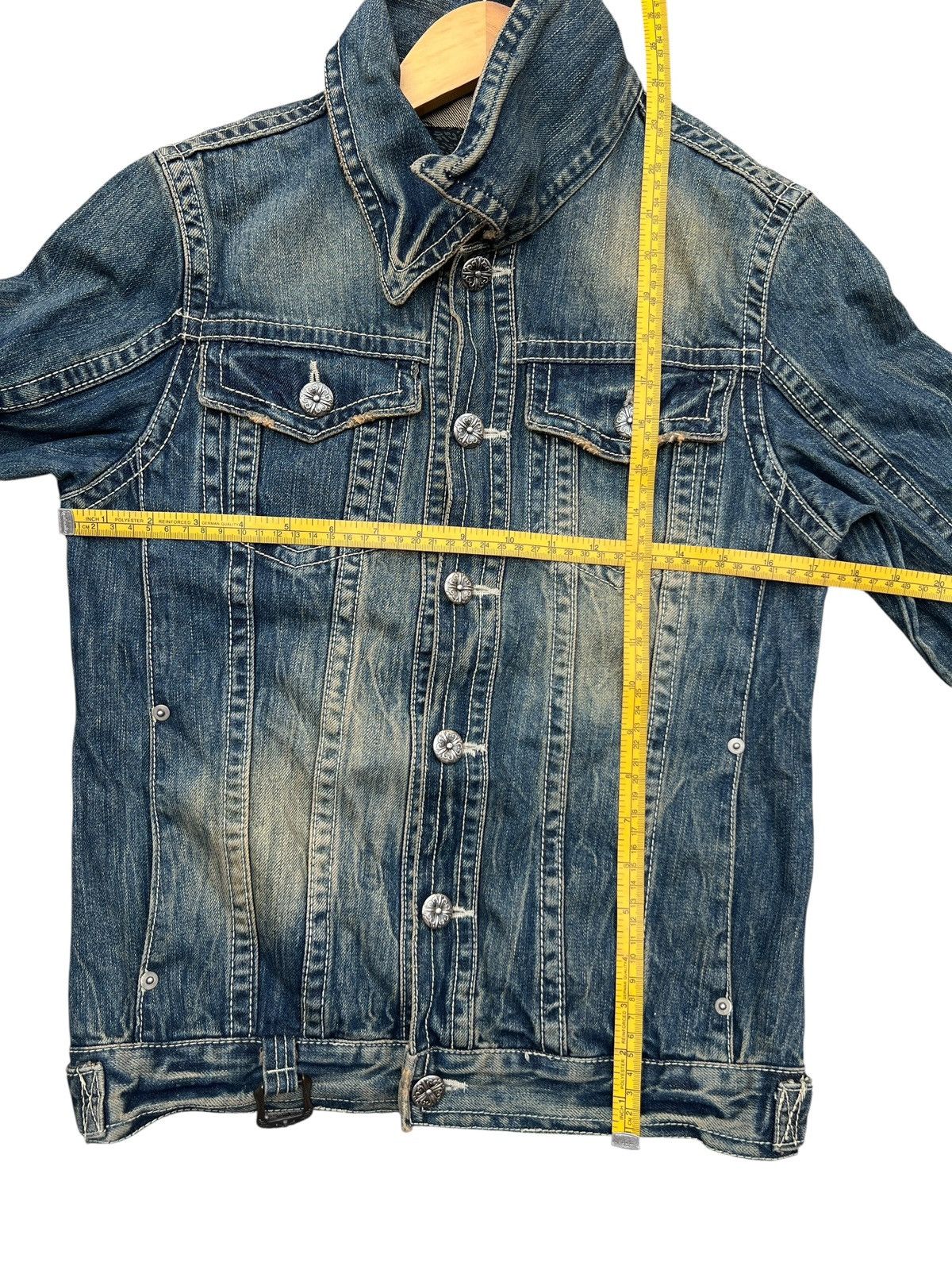 If Six Was Nine XFrm Japan Distressed Mudwash Denim Jacket Size S / US 4 / IT 40 - 11 Thumbnail