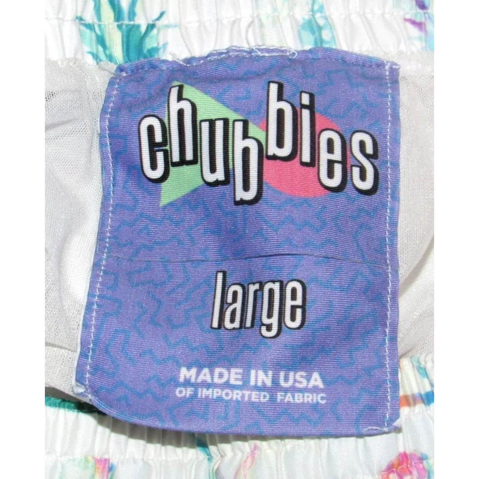 Chubbies CHUBBIES Pineapple Printed Lined 7" Swim Trunks Shorts Large L Mens White XS-XL? Size US 33 - 4 Thumbnail